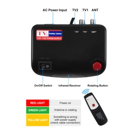 Yeceny Outdoor TV Antenna,Digital Amplified HDTV Antenna & 60 ft RG6 Coax Cable,200 Miles Long Range Wireless Remote 360 Degree Rotation Support 4K 1080P 2 TVs