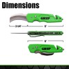 GRIP Hawk Bill Folding Utility Knife - Stainless Steel -