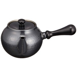 新光金属 急須 黒銅仕上げ 370ml 純銅黒銅仕上げ 鎚目急須 横手 BC-101