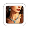 EARENT Boho Teardrop Turquoise Jewelry Set Western Necklace Dangle Earrings