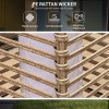 Auto On/Off LED Solar Floor Lamp for Outdoor Garden Rattan