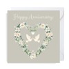 Second Ave Flower Heart Anniversary Square Card Partner Wife Husband
