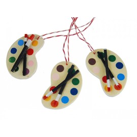 Miniblings 3 Pieces Christmas Tree Decorations Ornaments Xmas Color Paint Artist Palette School