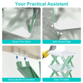 KOCASO 9 Tier Tall Narrow Vertical Shoe Rack, Plastic Shoe Rack for Entryway, Space Saving Shoe Shelf Free Stackable Shoe Organizer for Entryway, Living Room, Doorway, Closet, Bedroom, Corner, Orange