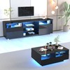 St.Mandyu LED TV Stand for 75/80 inch TV, Modern Television