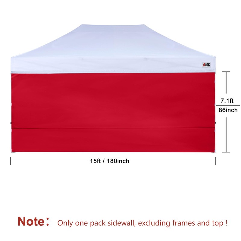 ABCCANOPY Instant Canopy SunWall 10x15 FT, 1 Pack Sidewall Only,