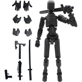 JIAN HAO Titan 13 Action Figure, Multi-Jointed and Movable, 3D Printed Toy Robot Action Figure (Black)