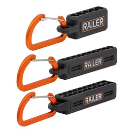 Railer Screwdriver Bit Holder Storage Organizer - 3 Pack – 5-Hole, 10- Hole and 20-Hole Bit Holder with Carabiner