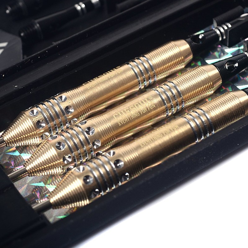 CUESOUL 22 grams Black Scorpion Steel Tip Darts Set with