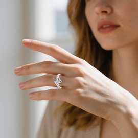 DAYLINLOVE Kreuz Ring für Frauen 925 Sterling Silber Glaubens Ringe Christlicher religiöser Schmuck Geschenke für Mama Großmutter Freunde (6)