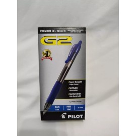 PILOT G2 Premium Refillable & Retractable Rolling Ball Gel Pens Fine Point Blue