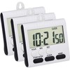 3 Pack 24 Hours Magnetic Kitchen Timers with Digital Alarm