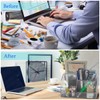 Desk Organiser, Mesh Metal Office Shelf with Pen Holders &