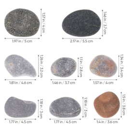 Beach Pebbles for Drawing Painted Rocks DIY Painting Creative River Stones for Children Kids (8pcs 3-5cm)