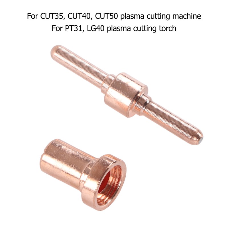 Long Electrode Nozzle Set Copper Plasma Cutting Torch Consumables for