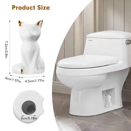 Lorzot 2 Pack Toilet Bolt Covers, Ceramic Toilet Bolt Caps Lovely Cate Toilet Screw Cover Caps, Fashion Toilet Decorative Avoid Rusting of Bolts