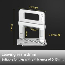 500 pc Tile Leveling System-Tile Levelling System Clips for Professional Ceramic Tile and Stone Installation,500PCS Tile Spacer Clips