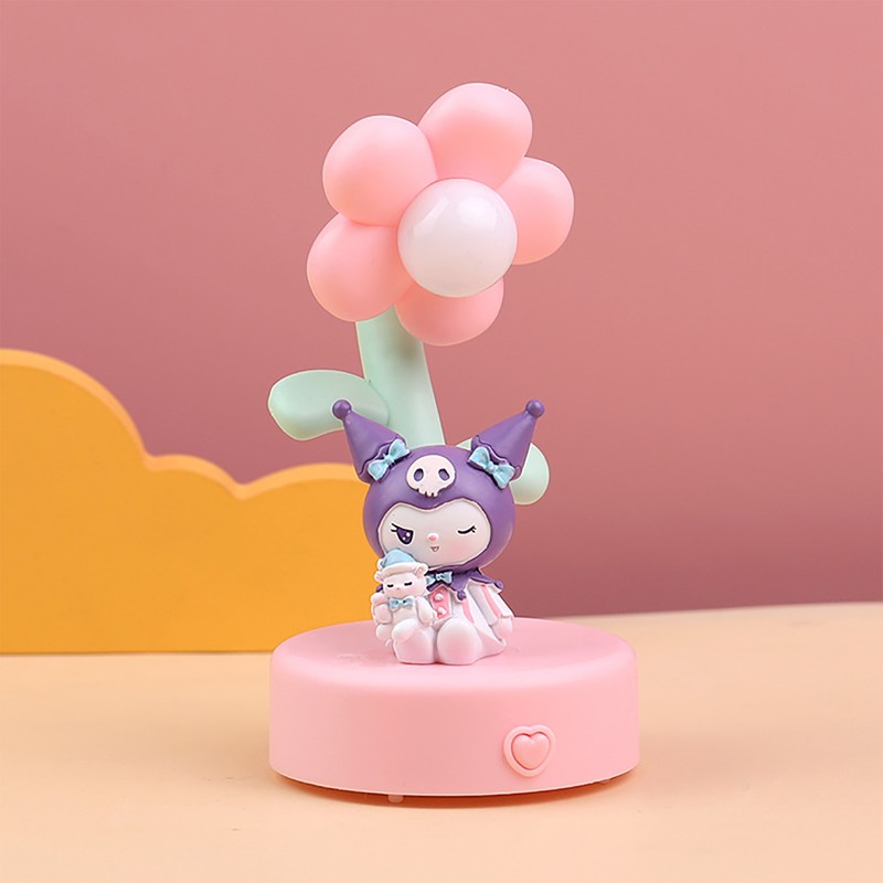 Cute Night Light Multifunctional Resin Cartoon Flower Toddler Night Light
