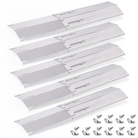 Adjustable Stainless Grill Heat Plates Shield For Nexgrill, Dyna Glo, Charbroil, Brinkmann Grill Replacement Parts, Universal Heat Tent, Burner Cover Guard, Heat Deflector, Heat Diffuser, Flame Tamer.