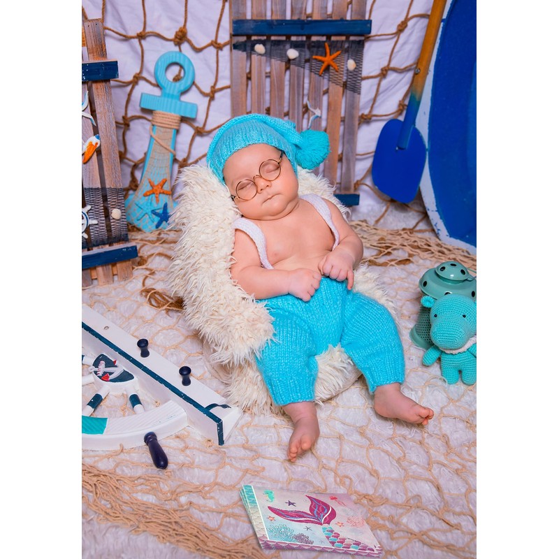 Mermaid Birthday Paper Napkins, 48Pcs, 6.5in