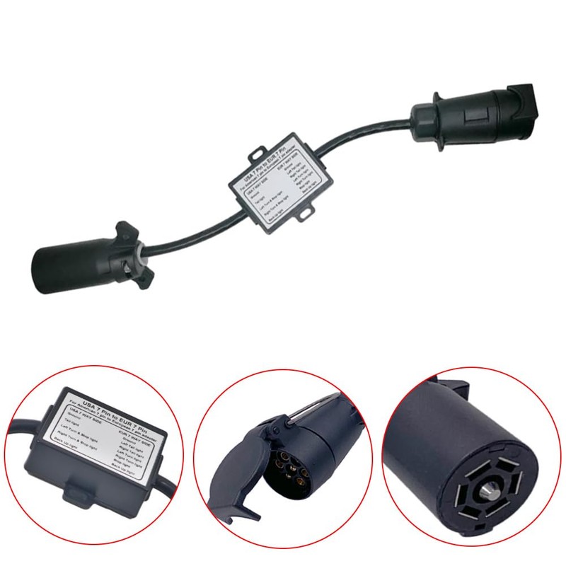 MACHSWON USA to EU Trailer Light Converter, 12V DC Trailer
