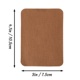 12 Pieces Premium Quality Fabric Iron-on Patches, Strong Glue, 100% Cotton Brown Repair Decorating Kit, Size 3" x 4-1/4" (7.5 cm x 10.5 cm)
