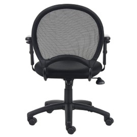 Boss Office Products Mesh Task Chair with Adjustable Arms in Black