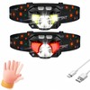 SMART RICE Headlamp,2-Pack Rechargeable,Superlight Flashlight,1200 Lumen Ultra-Light Bright LED Headlight