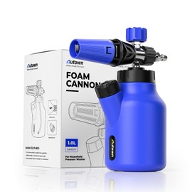 AUTOWN Foam Cannon for Pressure Washer, Pressure Washer Foam Cannon with Wide Neck and 1/4'' Quick Connector, Snow Foam Cannon with Adjustable Nozzle and 1 L Bottle