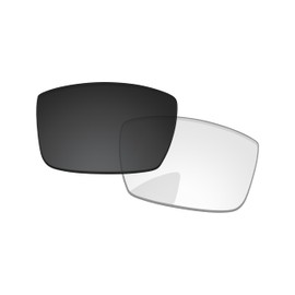 PapaViva Replacement Lenses for Oakley Gascan OO9014 60mm Sunglass Eclipse Gray Photochromic Non-polarized