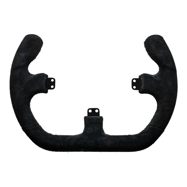 Asetek SimSports Open D Black Suede Rim | Interchangeable Sim