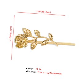 Baluue Flower Shaped Hair Pin Barrette for Women Elegant Floral Hair Clip Accessory for Weddings Parties and Special Occasions Creative Design
