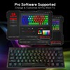 Redragon K632 Pro Teclado mecánico RGB Bluetooth/2.4Ghz/Alambrico, Ultra Low Profile,