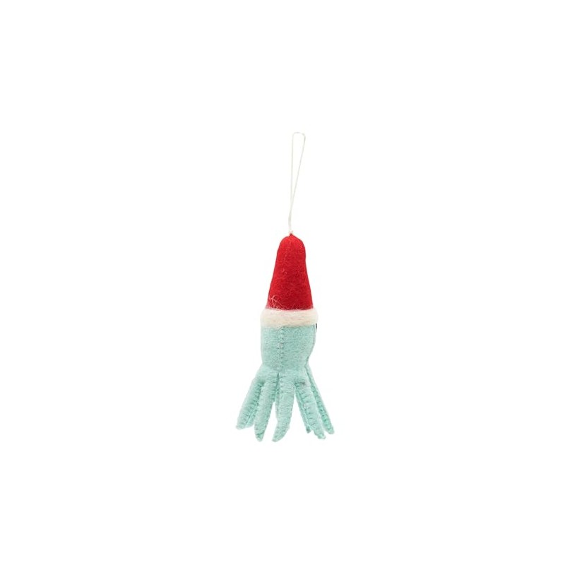 Beachcombers Soft Octopus Ornament Mint Green/Red