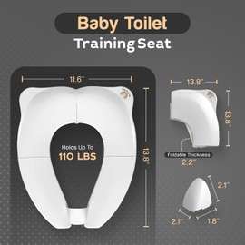 Baby Proof Me Potty Training Seat Travel – Foldable Potty Training Seat Cover for Toddlers, Portable Toddler Toilet Seat, Travel Potty Seat, Folding Toilet Seat for Kids, and Toddler Toilet Seat Cover