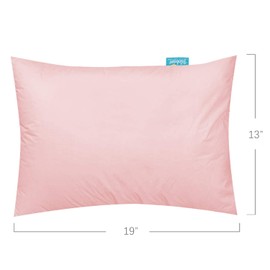 Biloban Toddler Pillowcase 2 Pack, 100% Jersey Cotton Ultra Soft Kids Pillowcase for Sleeping Fit Pillow Sized 13"x 18" or 14"x19", Envelope Style Travel Pillowcase Pink