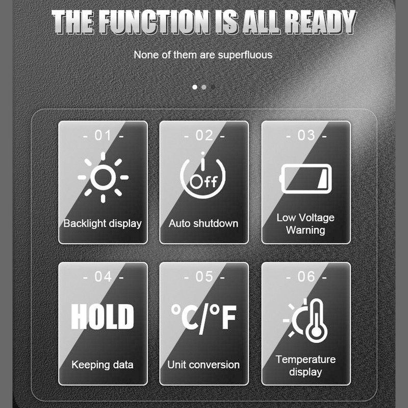 Resistance Tester LCD Display Auto Recognition Quick Response Resistance Meter