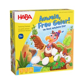 HABA Auweia, Frau Geier! - Skill Game for Children - Exciting Nest Building Made of High-Quality Wood Material - From 3 Years - 2011720001