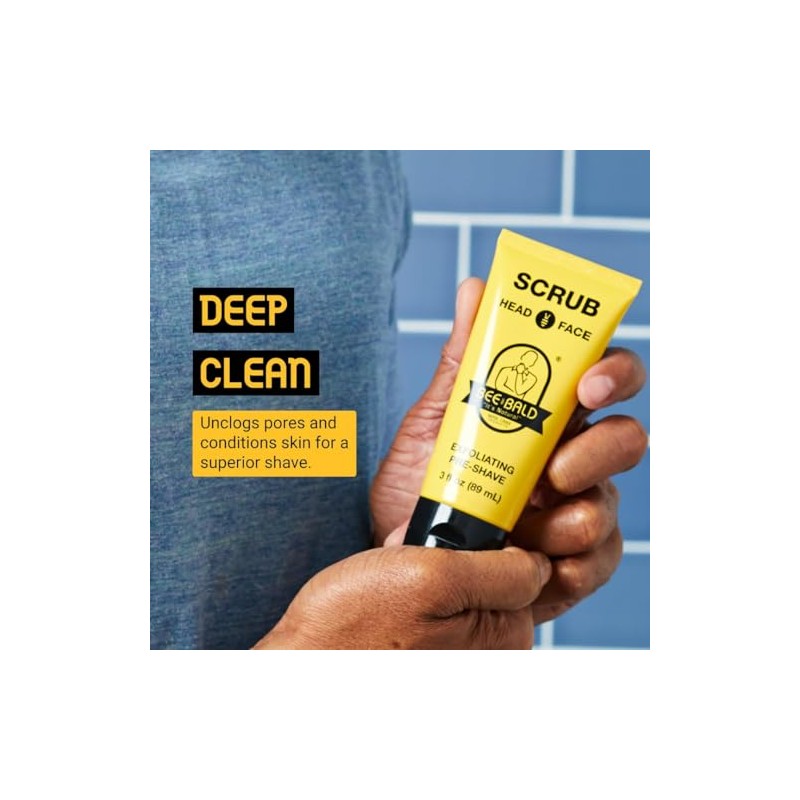 Bee Bald Scrub for Head and Face, 3 Fluid Ounce