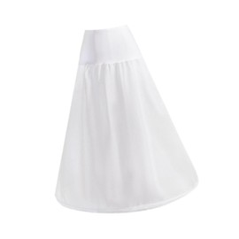 Frediuo Women Petticoat, Lightweight, Single Hoop Petticoat, for Wedding Bridal Dress White