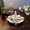 RUIMIC Ceramic White Mandala Jewelry Holder Decorative Ring Holder/Trinket Tray
