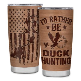 BDANTUMBLER Duck Hunting Gifts Tumbler 20oz, Duck Hunting Gifts for Men, Funny Hunting Gifts, Mens Duck Hunting Gifts, Duck Hunting Gifts for Hunter Dad, Husband, Boyfriend, Rather be Duck Hunting