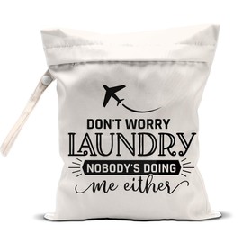 WINGTECA Packable Laundry Bag for Travel Camp Underwear Travel Laundry Bag for Dirty Wet Clothes Beach Vacation Essentials Waterproof Wet Dry Bag for Swimsuit and Towels Beach Pool Yoga Gym Clothes