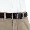 Pierre Cardin Suit Belt 35 mm Cowhide Leather Belt Dark