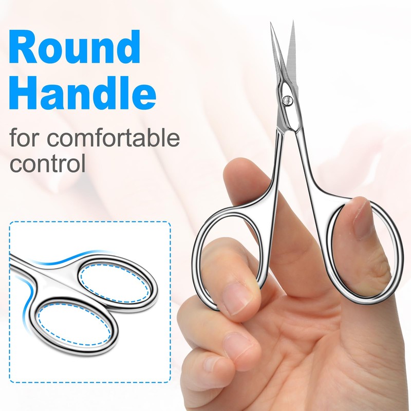 Diesisa Curved Cuticle Scissors - Professional Stainless Steel Beauty Scissors