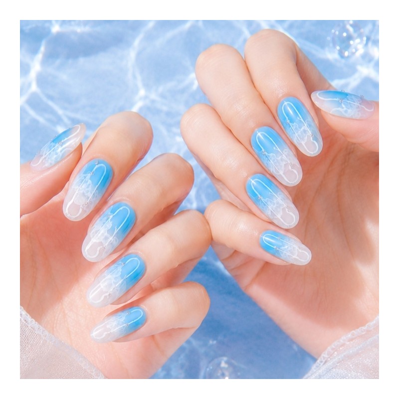 Santorini handmade nail tips - Square M / 산토리니 수제네일팁
