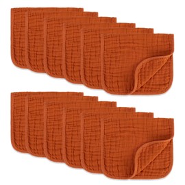 MIGIOL - Paños de muselina para eructos 100% algodón, paquete de 12 unidades Paños suaves, suaves y absorbentes para eructos para bebés y niños. (Rosa 12 Piezas)