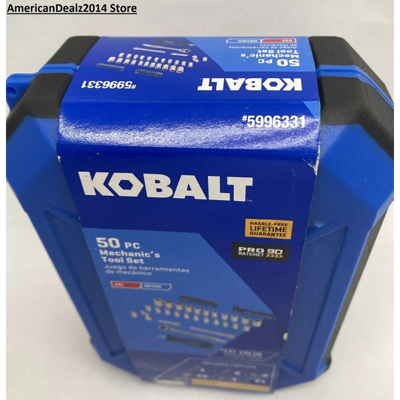 Kobalt 50-Piece SAE & Metric Polished Chrome Mechanics Tool Set