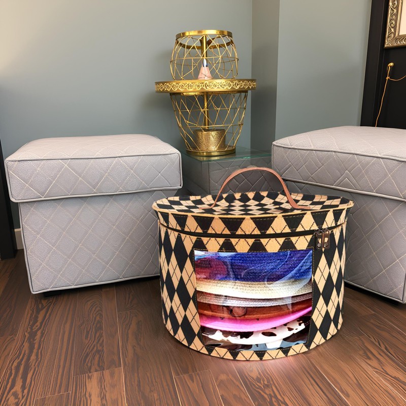 Memfish Hat Boxes,Hats Organizer,Hat Box for Women Storage Travel Hats