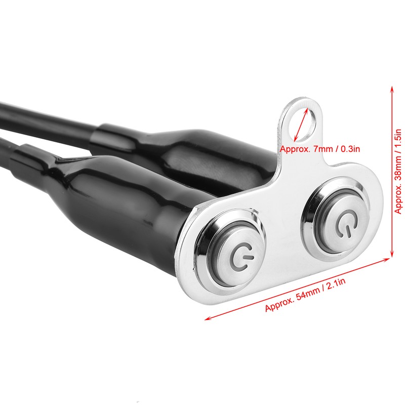 12V Stainless Steel Motorcycle Handlebar Switch LED Modification Bracket Control